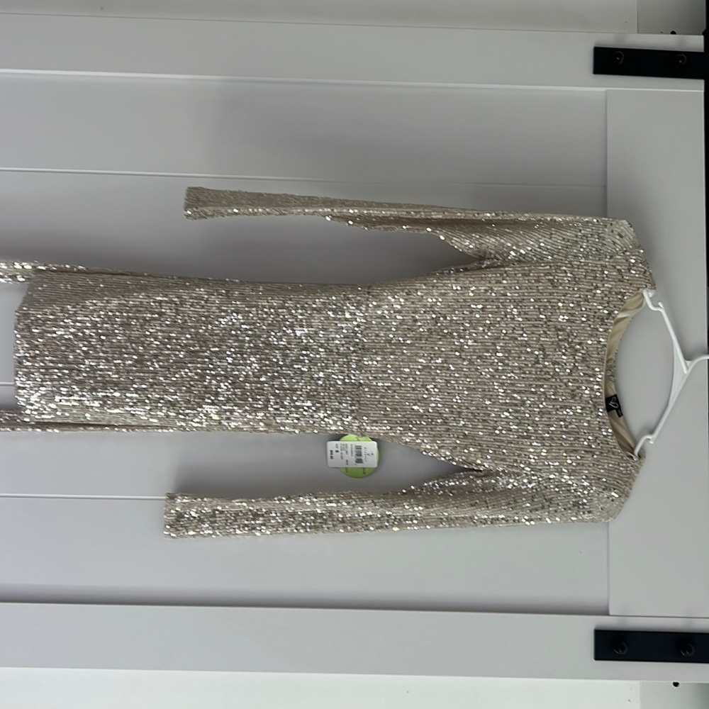 Silver cocktail/homecoming dress. Size S